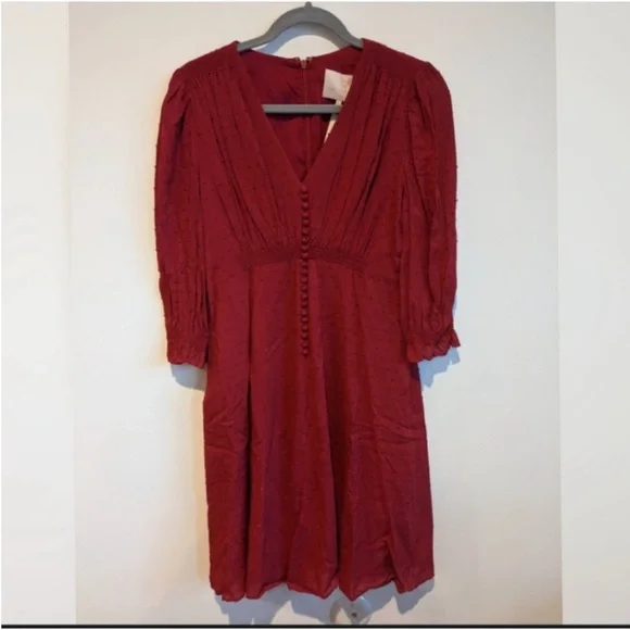 Gal Meets Glam Red MIDI Dress with long Sleeve Good condition - Picture 14 of 15